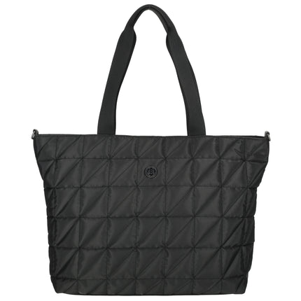 Josephine 2 Handle Quilted Nylon Shopper with 17" Laptop compartment