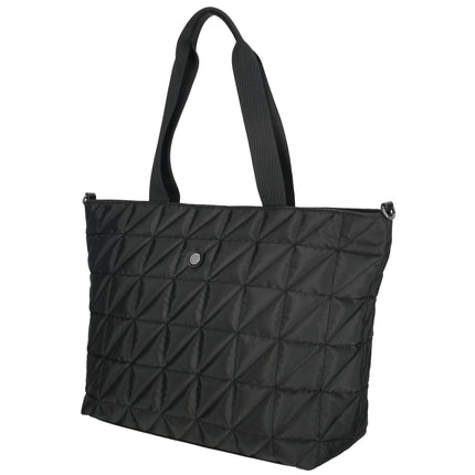 Josephine 2 Handle Quilted Nylon Shopper with 17" Laptop compartment