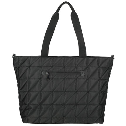 Josephine 2 Handle Quilted Nylon Shopper with 17" Laptop compartment