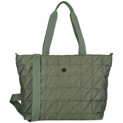 Josephine 2 Handle Quilted Nylon Shopper with 17" Laptop compartment