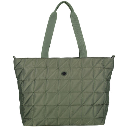 Josephine 2 Handle Quilted Nylon Shopper with 17" Laptop compartment