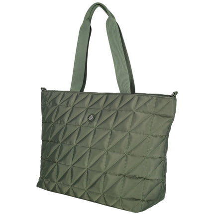 Josephine 2 Handle Quilted Nylon Shopper with 17" Laptop compartment