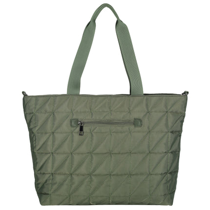 Josephine 2 Handle Quilted Nylon Shopper with 17" Laptop compartment