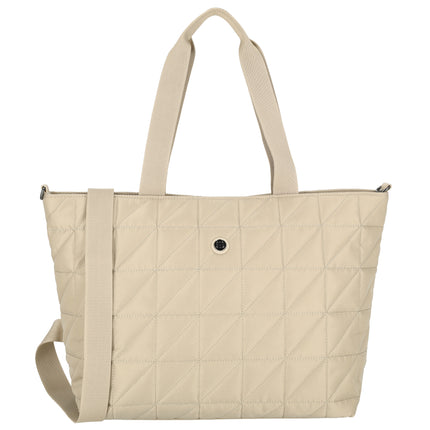Josephine 2 Handle Quilted Nylon Shopper with 17" Laptop compartment