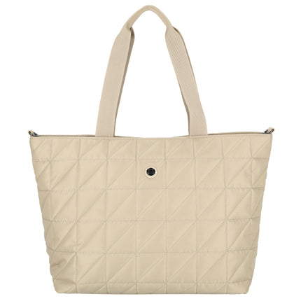 Josephine 2 Handle Quilted Nylon Shopper with 17" Laptop compartment
