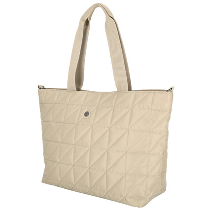 Josephine 2 Handle Quilted Nylon Shopper with 17" Laptop compartment