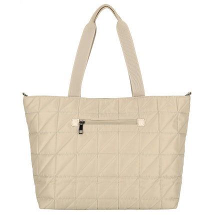 Josephine 2 Handle Quilted Nylon Shopper with 17" Laptop compartment