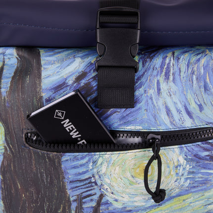 Starry Night PU Rolltop Laptop (15.6") Backpack