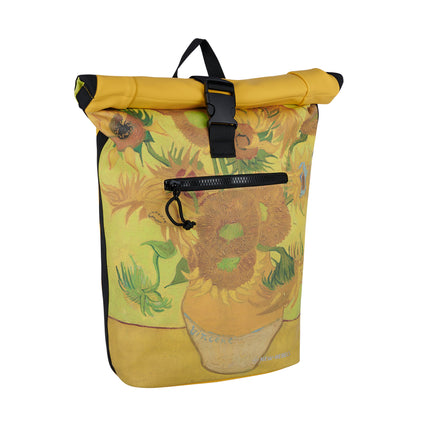 Sunflower PU Rolltop Laptop (15.6") Backpack