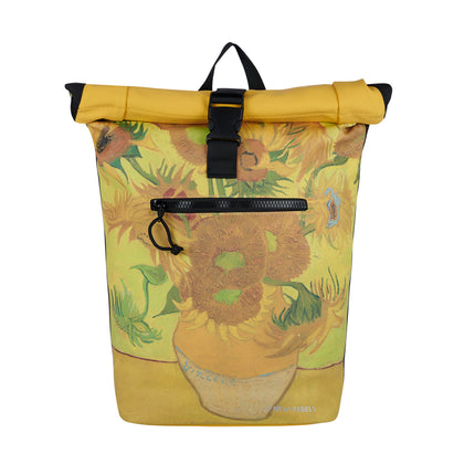 Sunflower PU Rolltop Laptop (15.6") Backpack