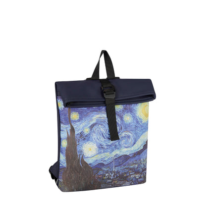 Starry Night PU Rolltop Tablet Backpack Mini