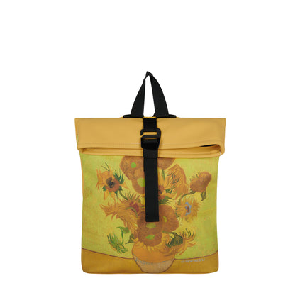Sunflower PU Rolltop Tablet Backpack Mini