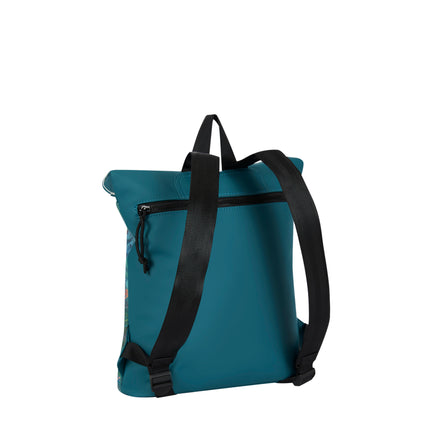 Flowerhead PU Rolltop Tablet Backpack Mini