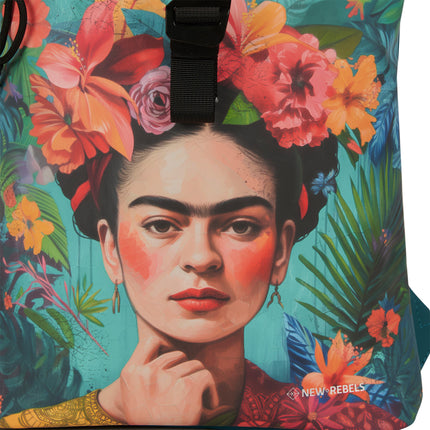 Flowerhead PU Rolltop Tablet Backpack Mini