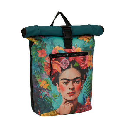 Flowerhead PU Rolltop Laptop (15.6") Backpack