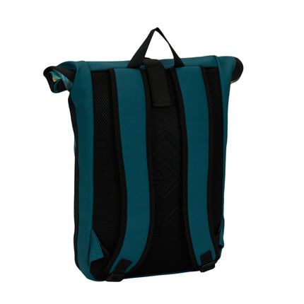 Flowerhead PU Rolltop Laptop (15.6") Backpack