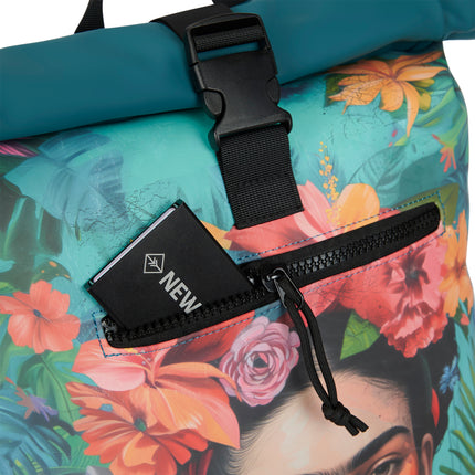 Flowerhead PU Rolltop Laptop (15.6") Backpack