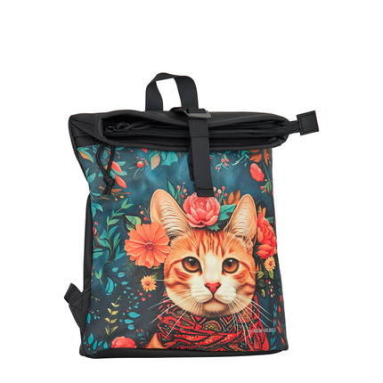Catface PU Rolltop Tablet Backpack Mini