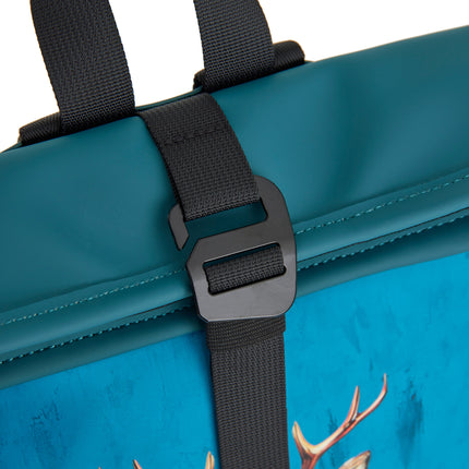Dressed Deer PU Rolltop Tablet Backpack Mini