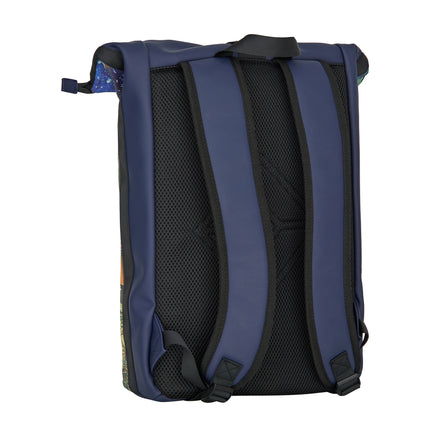 Cafe at Night PU Rolltop Laptop (15.6") Backpack