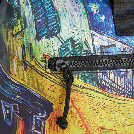 Cafe at Night PU Rolltop Laptop (15.6") Backpack