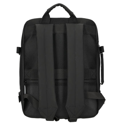 Bergen Faux Leather Water-repellant Rucksack with 17" Laptop Compartment Underseat Bag