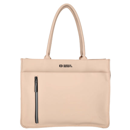 Bergen Faux Leather Water-repellant Shopper Shoulderbag  with 17" Laptop Compartment