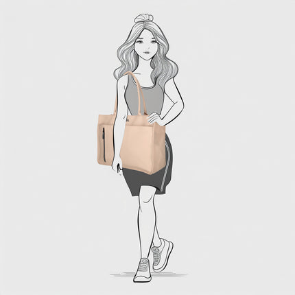 Bergen Faux Leather Water-repellant Shopper Shoulderbag  with 17" Laptop Compartment