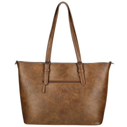 Julia 2 Handle Faux Leather Shopper with 15" Laptop compartment