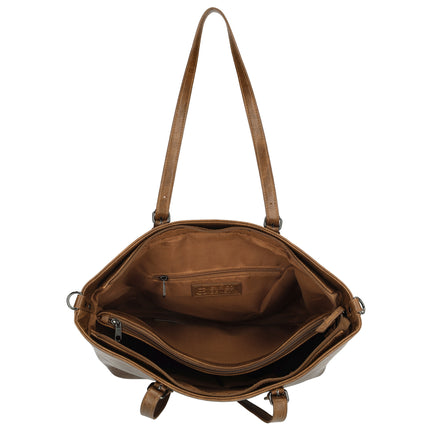 Julia 2 Handle Faux Leather Shopper with 15" Laptop compartment
