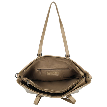 Julia 2 Handle Faux Leather Shopper with 15" Laptop compartment