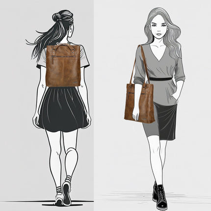 Julia Single Handle Faux Leather Shoulder Bag/Backpack