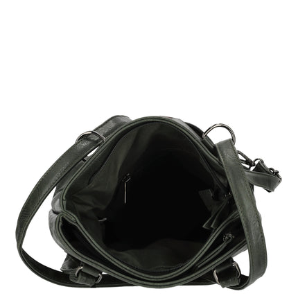 Julia Single Handle Faux Leather Shoulder Bag/Backpack