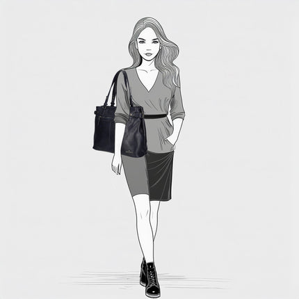 Julia Two Handle Faux Leather Shoulderbag