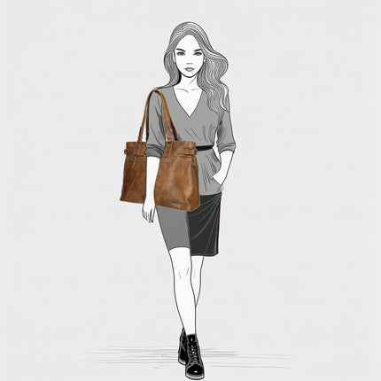 Julia Two Handle Faux Leather Shoulderbag