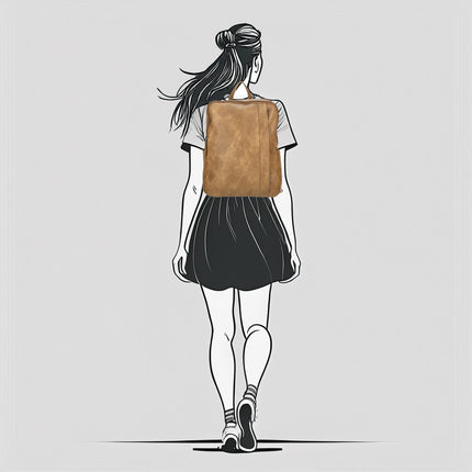 Emma Faux Leather Backpack with Tablet Pocket