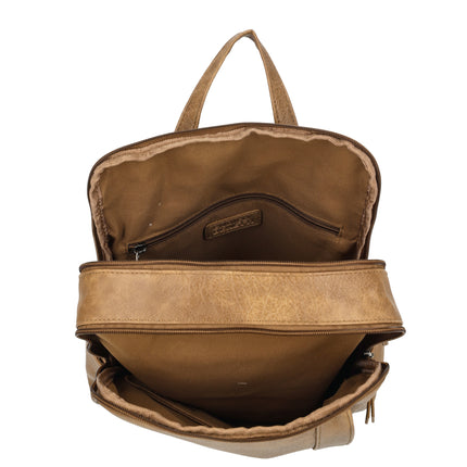 Emma Faux Leather Backpack with Tablet Pocket