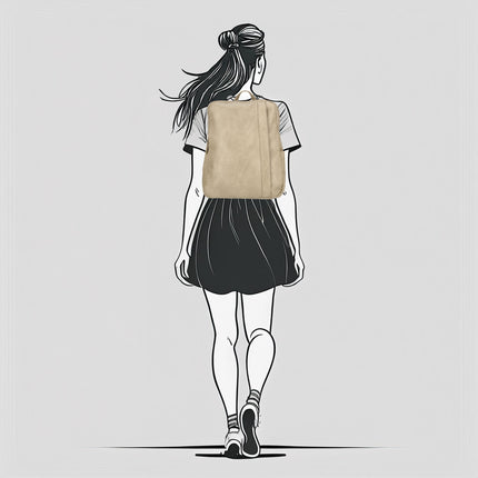 Emma Faux Leather Backpack with Tablet Pocket