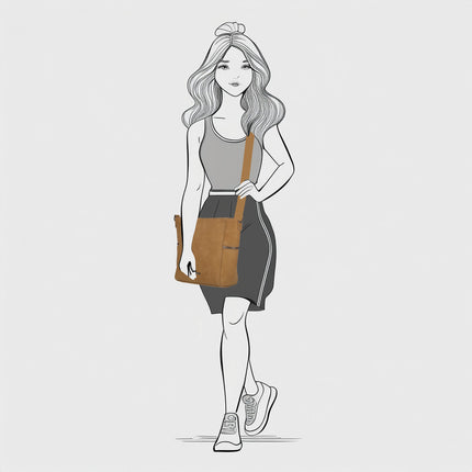 Roxy Faux Leather Shoulder Bag with Nylon Strap