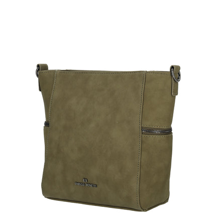 Roxy Faux Leather Shoulder Bag with Nylon Strap