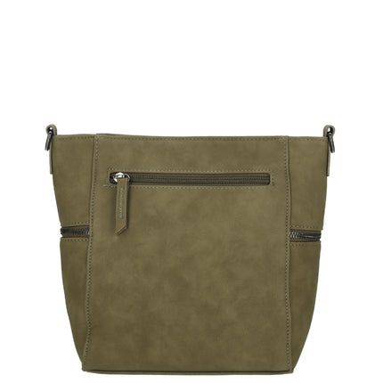 Roxy Faux Leather Shoulder Bag with Nylon Strap