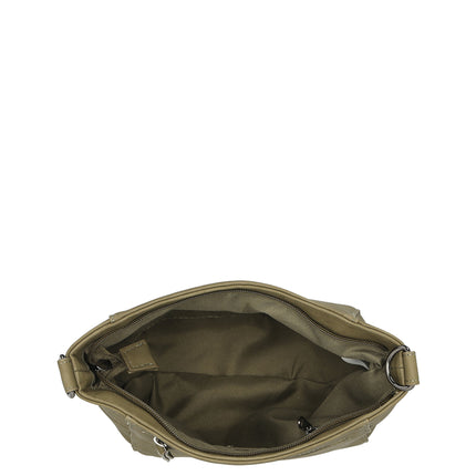 Roxy Faux Leather Shoulder Bag with Nylon Strap