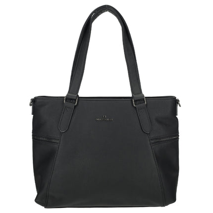 Roxy Two Handle Faux Leather Shoulder Bag with Nylon Strap