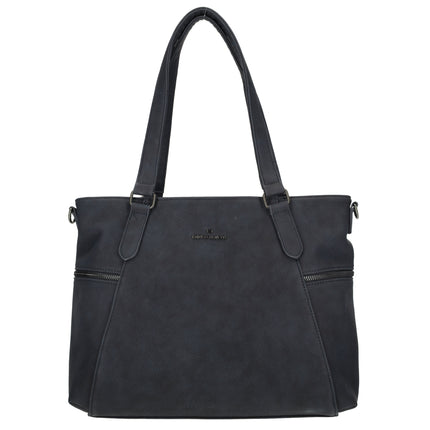 Roxy Two Handle Faux Leather Shoulder Bag with Nylon Strap