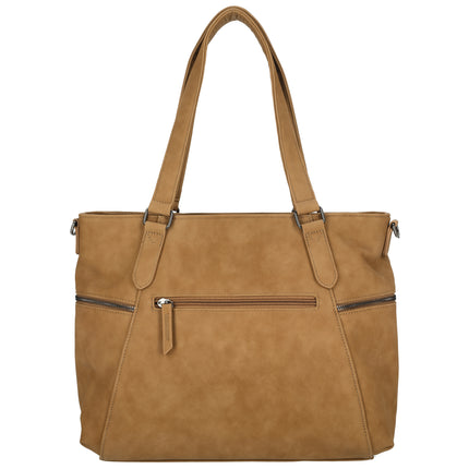 Roxy Two Handle Faux Leather Shoulder Bag with Nylon Strap