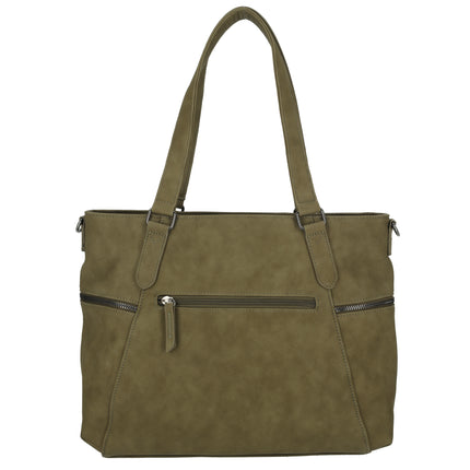 Roxy Two Handle Faux Leather Shoulder Bag with Nylon Strap