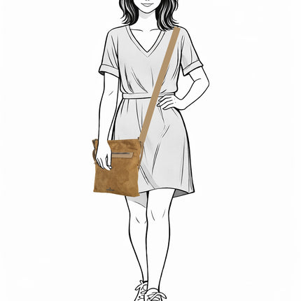 Norah Single Handle Faux Suede Shoulder Bag