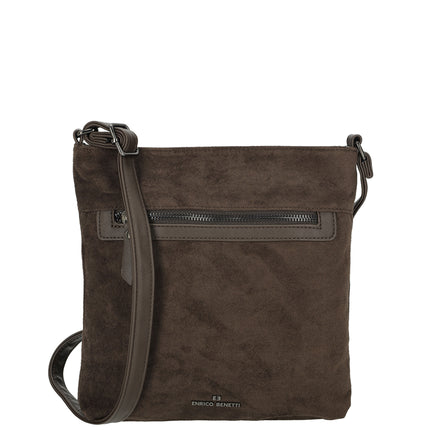 Norah Single Handle Faux Suede Shoulder Bag