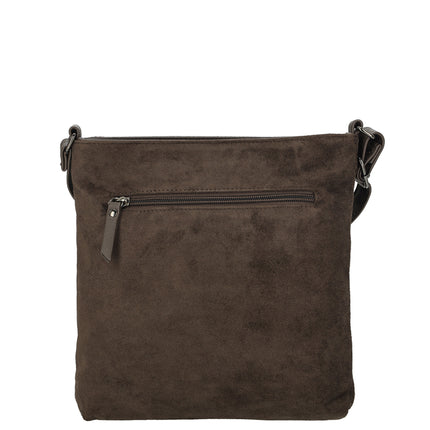 Norah Single Handle Faux Suede Shoulder Bag