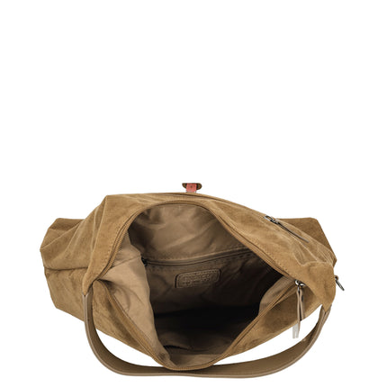 Norah Single Handle Faux Suede Shoulder Shopper Bag
